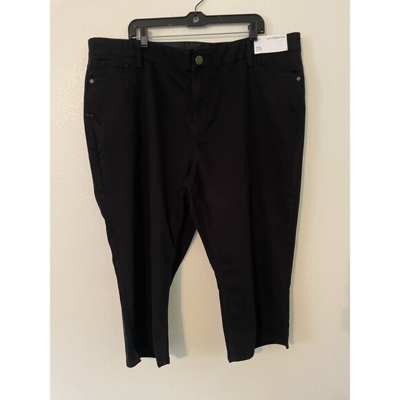 Liz Claiborne Waistband Slimming Panel Soft Cotton Stretch Sara Crop Capris 22W - Picture 1 of 4